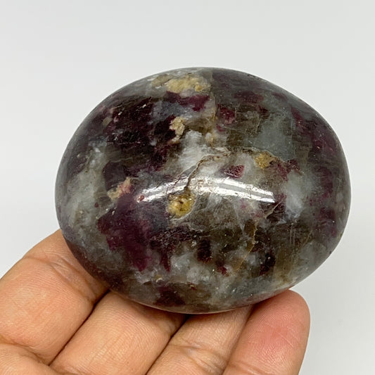 166.8g,2.5"x2.1"x1.4" Tourmaline Rubellite Palm-Stone Reiki @Madagascar,B20936