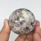 252.7g, 2.9"x2.1" Tourmaline Rubellite Egg Crystal Reiki Energy @Madagascar,B159