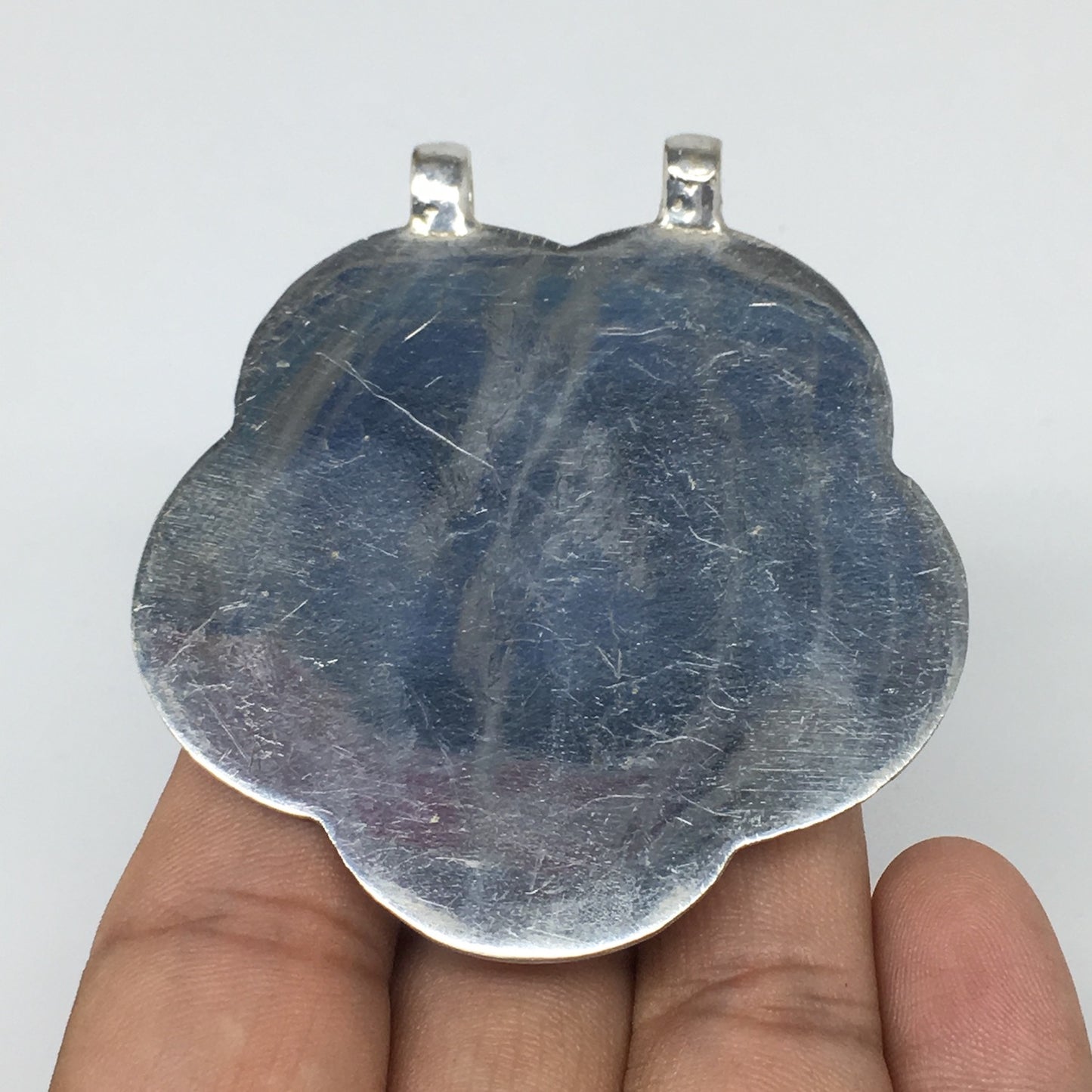 1pc,2.5"x2.3"x0.6",Turkmen Pendant Black Carnelian Flower Shape Statement,TN650