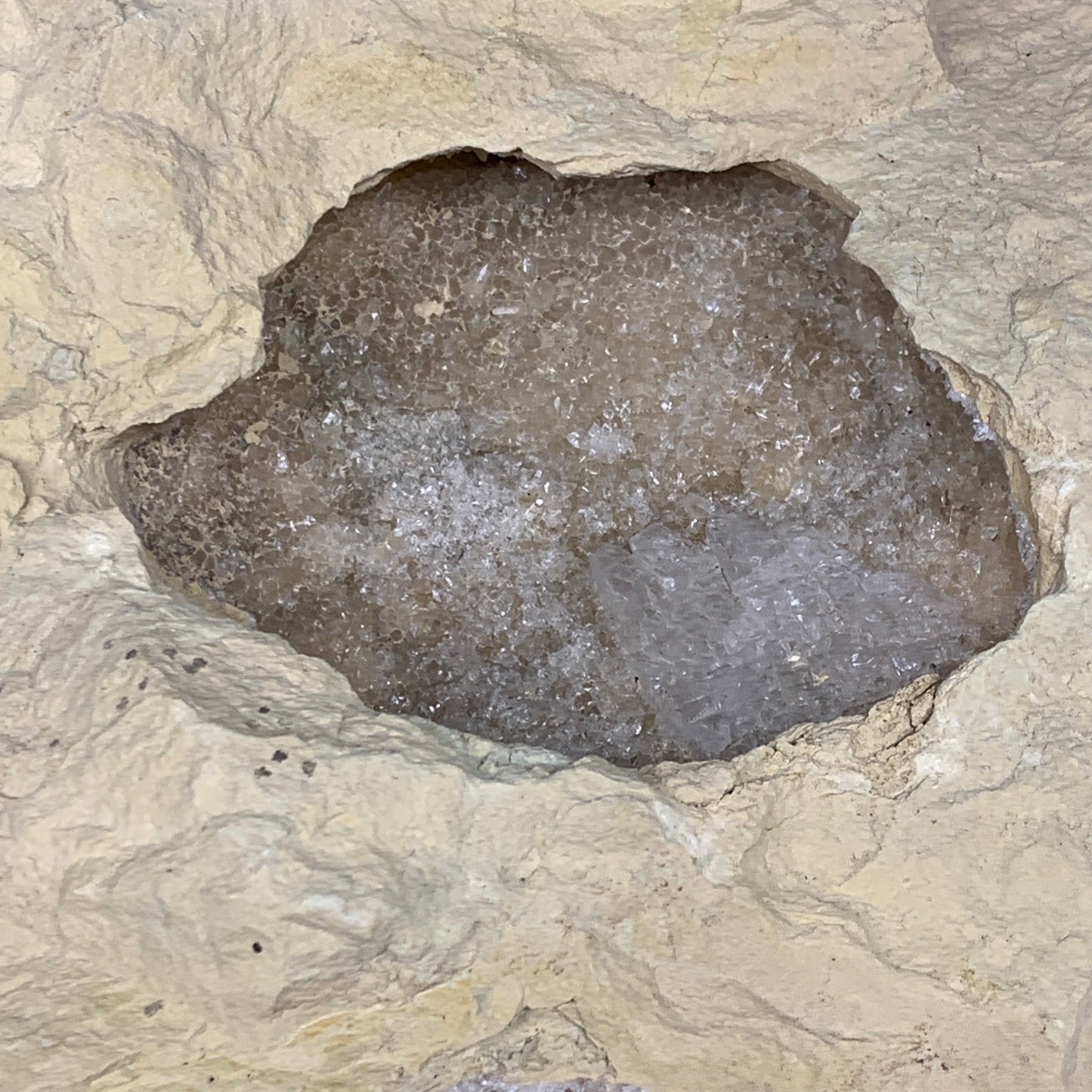 35.79 lbs, 21"x14"x4", Huge Calcite Geode Mineral Specimens @Morocco, B11324