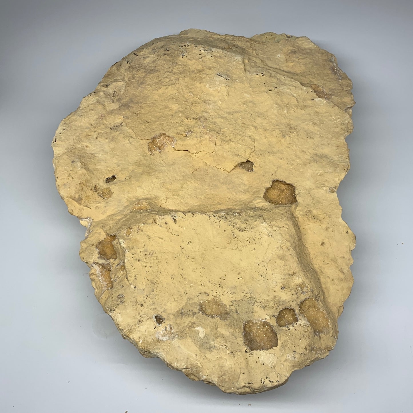 35.79 lbs, 21"x14"x4", Huge Calcite Geode Mineral Specimens @Morocco, B11324