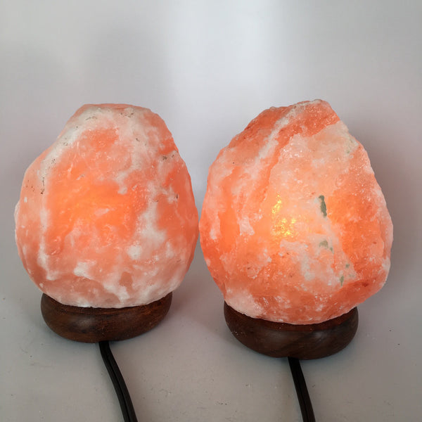2x Himalaya Natural Handcraft Rough Raw Crystal Salt Lamp,6.5"-6.75"Tall, HL69 - watangem.com