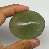 90.7g,2.1"x1.7"x1", Natural Fluorite Palm-Stone Polished Reiki @Madagascar, B170