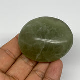 90.7g,2.1"x1.7"x1", Natural Fluorite Palm-Stone Polished Reiki @Madagascar, B170