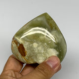 188.3g, 2.6"x2.8"x1.1" Natural Green Onyx Heart Polished Healing Crystal, B26598