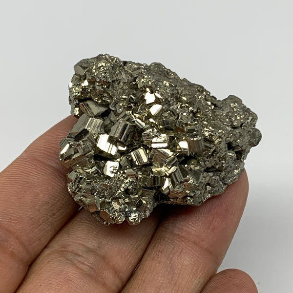 55.4g, 1.6"x1.7"x1", Natural Untreated Pyrite Cluster Mineral Specimens,B19361