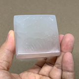 241g, 3.5"x2.1" White Selenite/Satin Spar Pyramid Crystal @Morocco, B24161
