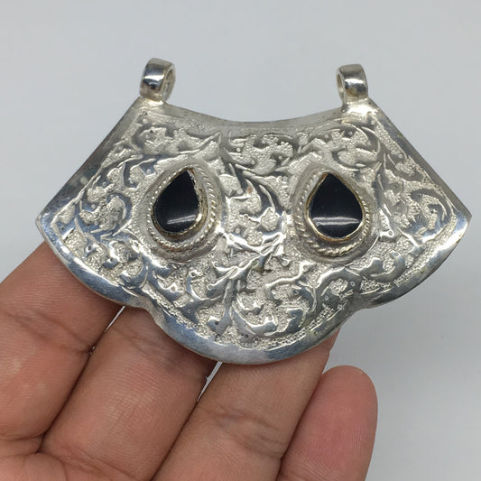 1pc,2"x3"x0.5",Turkmen Pendant Black Carnelian Drop Shape Statement,TN657