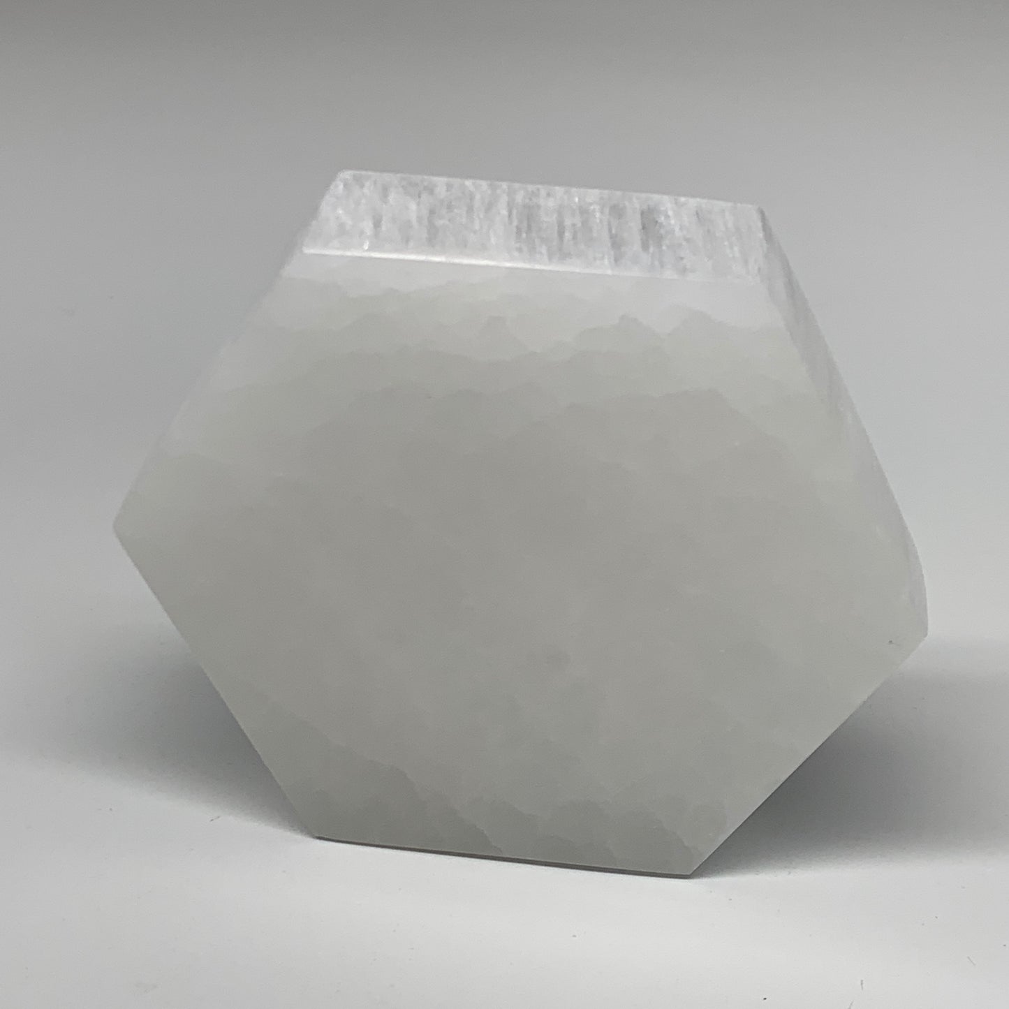 1pcs, 3.3" -3.5" Selenite Crystals Carved Hexagon Shape gypsum @Morocco