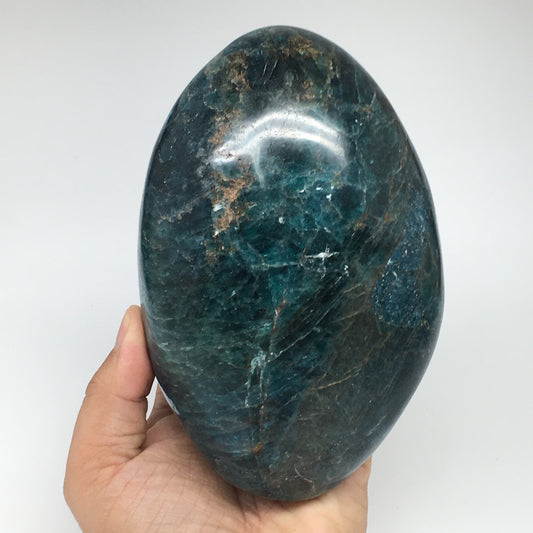 1494g,5.7"x3.8"x2.6" Blue Apatite Polished Freeform Stands @Madagascar,B1180