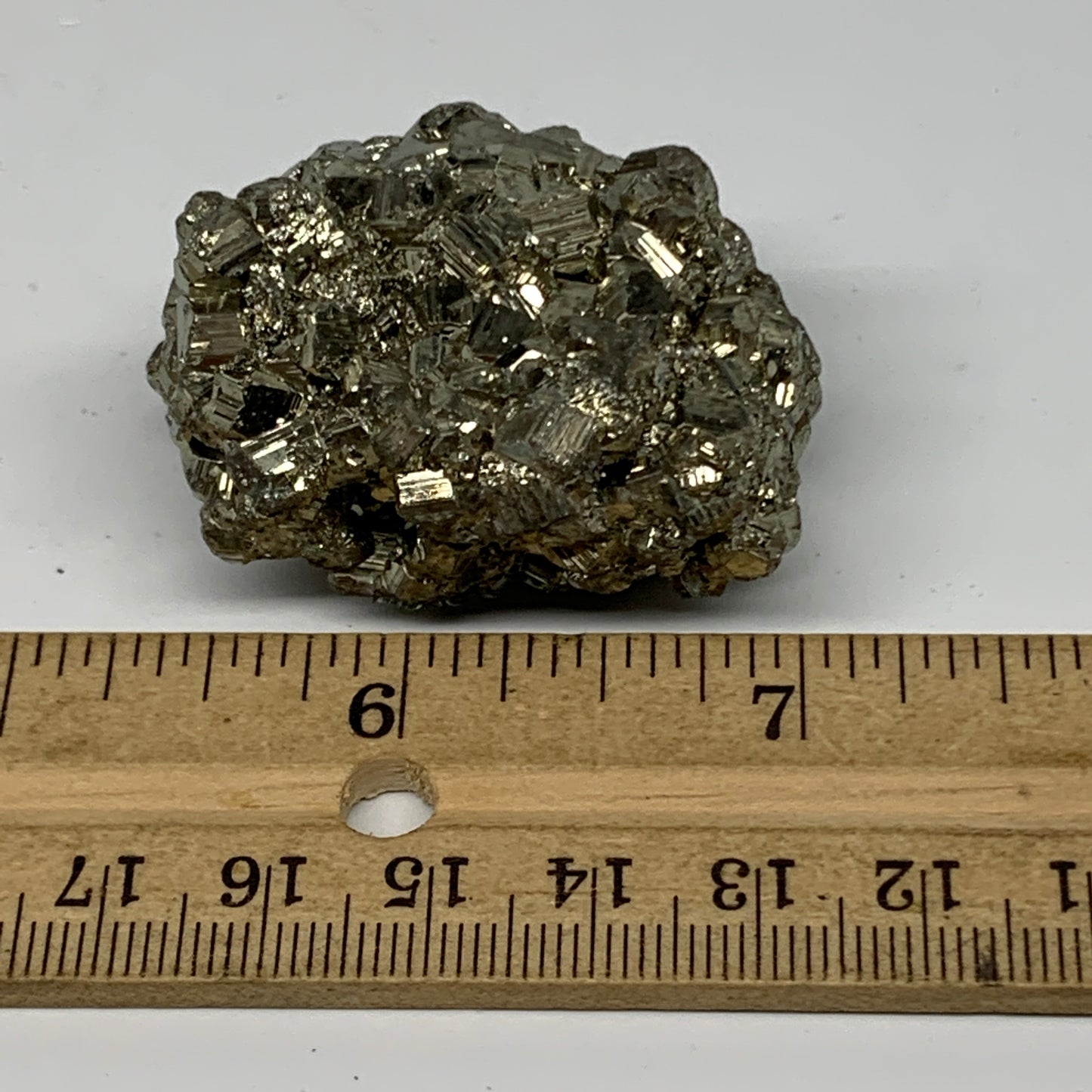 87.1g, 1.7"x1.5"x1.1", Natural Untreated Pyrite Cluster Mineral Specimens,B19366