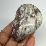 170.5g,2.8"x1.9"x1.5" Tourmaline Rubellite Palm-Stone Reiki @Madagascar,B20944