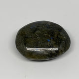 76.9g,2.2"x1.8"x0.9", Labradorite Palm-stone Tumbled Reiki @Madagascar,B17809