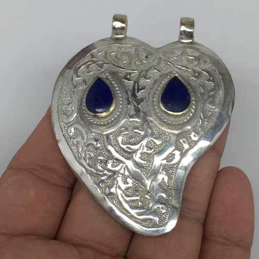 1pc,2.6"x2"x0.4",Turkmen Pendant Lapis Lazuli Drop Shape Statement,TN661
