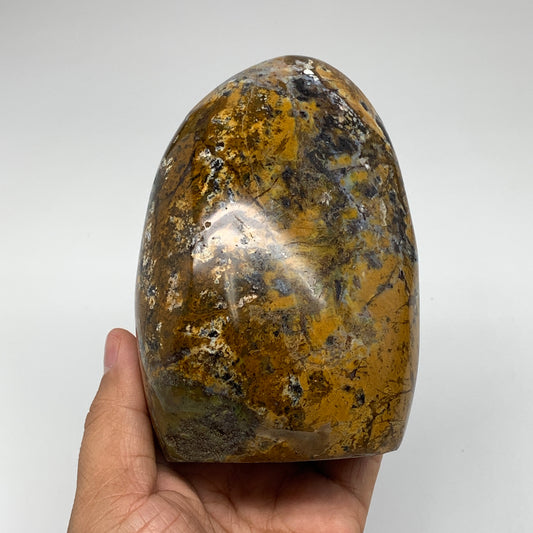 932g, 4.6"x3.2"x3" Ocean Jasper Freeform Gemstone, Ocean Orbicular, B3234