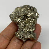 76.5g, 2.2"x1.7"x0.9", Natural Untreated Pyrite Cluster Mineral Specimens,B19369