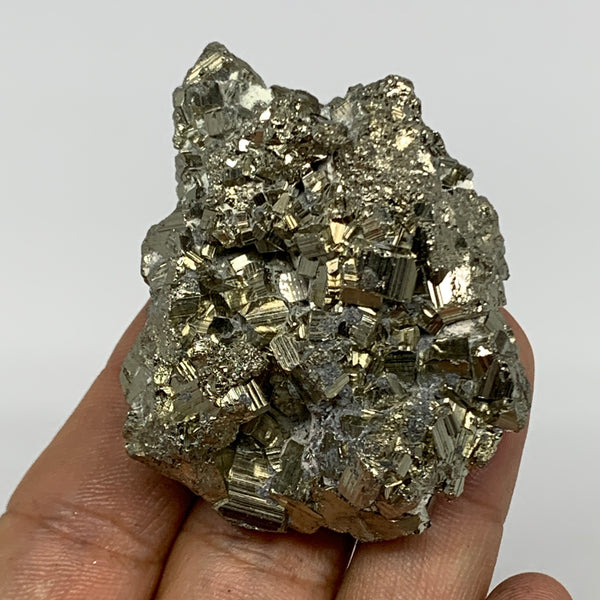 119.5g, 2.4"x1.7"x1.3", Natural Untreated Pyrite Cluster Mineral Specimens,B1937