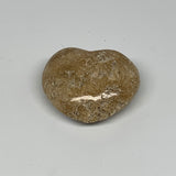 71.3g, 1.8"x2.3"x0.9", Chocolate Calcite Heart Reiki @Afghanistan, B26604