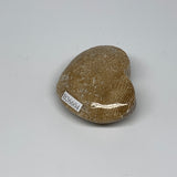 71.3g, 1.8"x2.3"x0.9", Chocolate Calcite Heart Reiki @Afghanistan, B26604