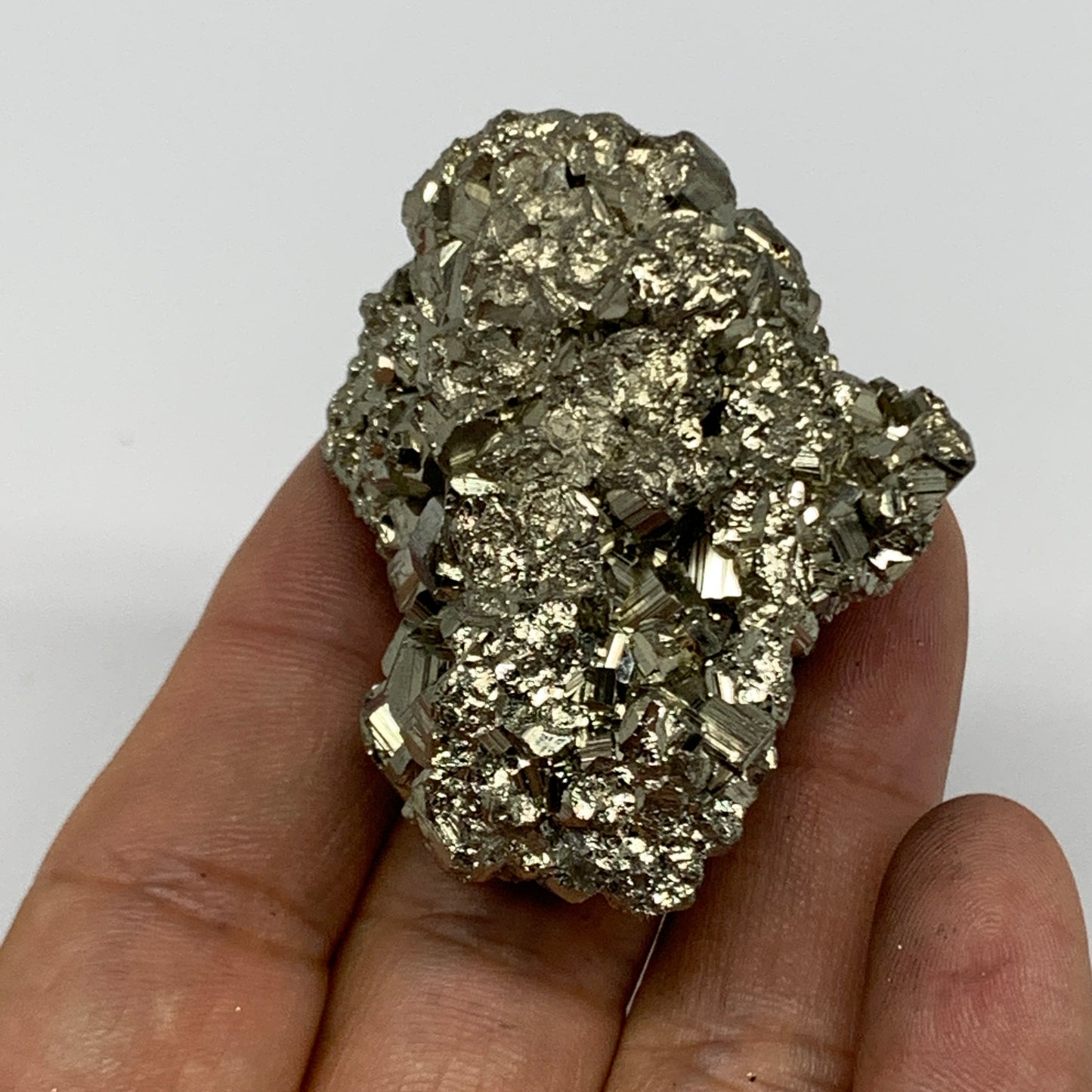 111.4g, 1.9"x1.3"x1.5", Natural Untreated Pyrite Cluster Mineral Specimens,B1937