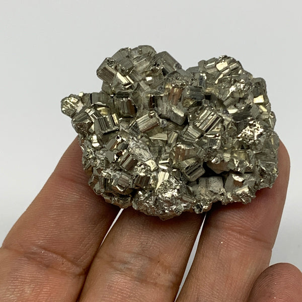 45.1g, 1.8"x1.4"x0.7", Natural Untreated Pyrite Cluster Mineral Specimens,B19372