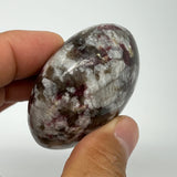 98.1g,2"x1.9"x1.1" Tourmaline Rubellite Palm-Stone Reiki @Madagascar,B20948