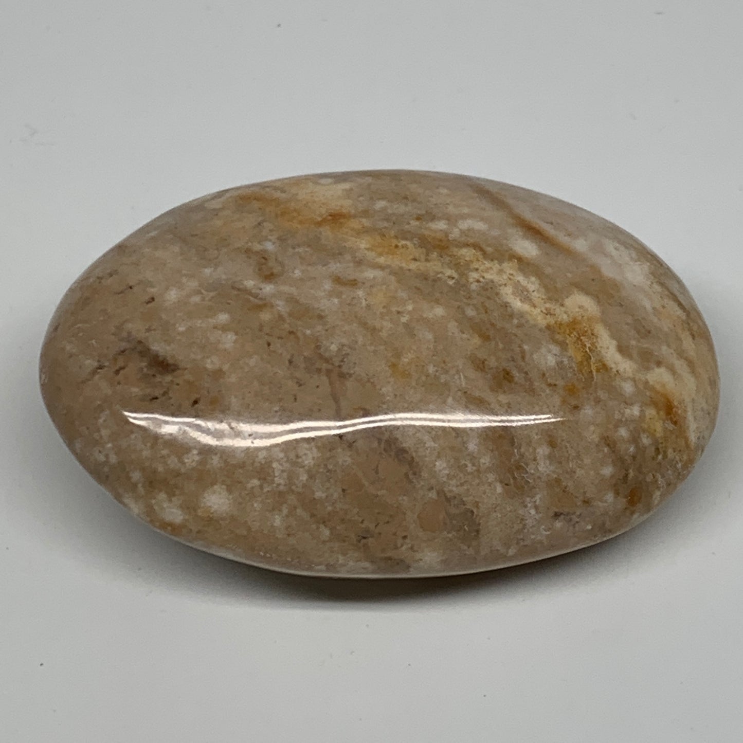 89g, 2.6"x1.8"x1", Natural Black Opal Crystal PalmStone Polished Reiki,B9679