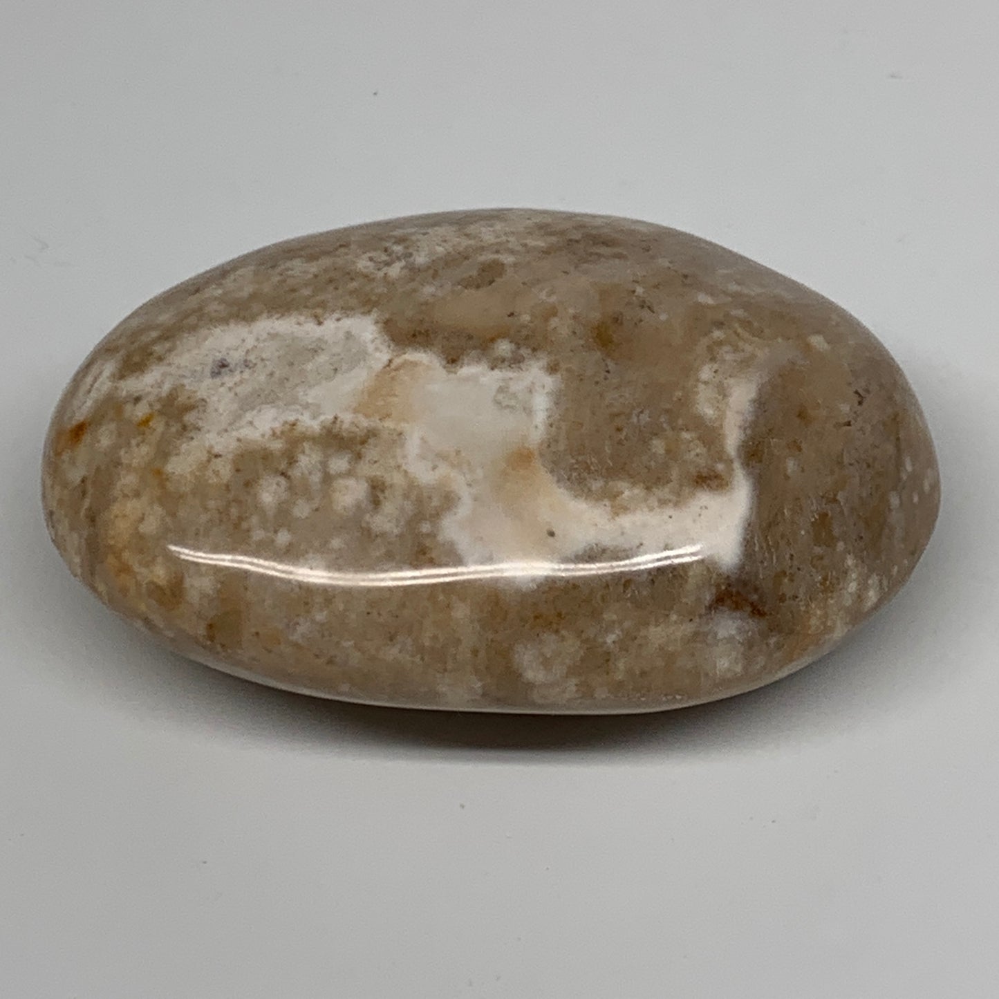 89g, 2.6"x1.8"x1", Natural Black Opal Crystal PalmStone Polished Reiki,B9679