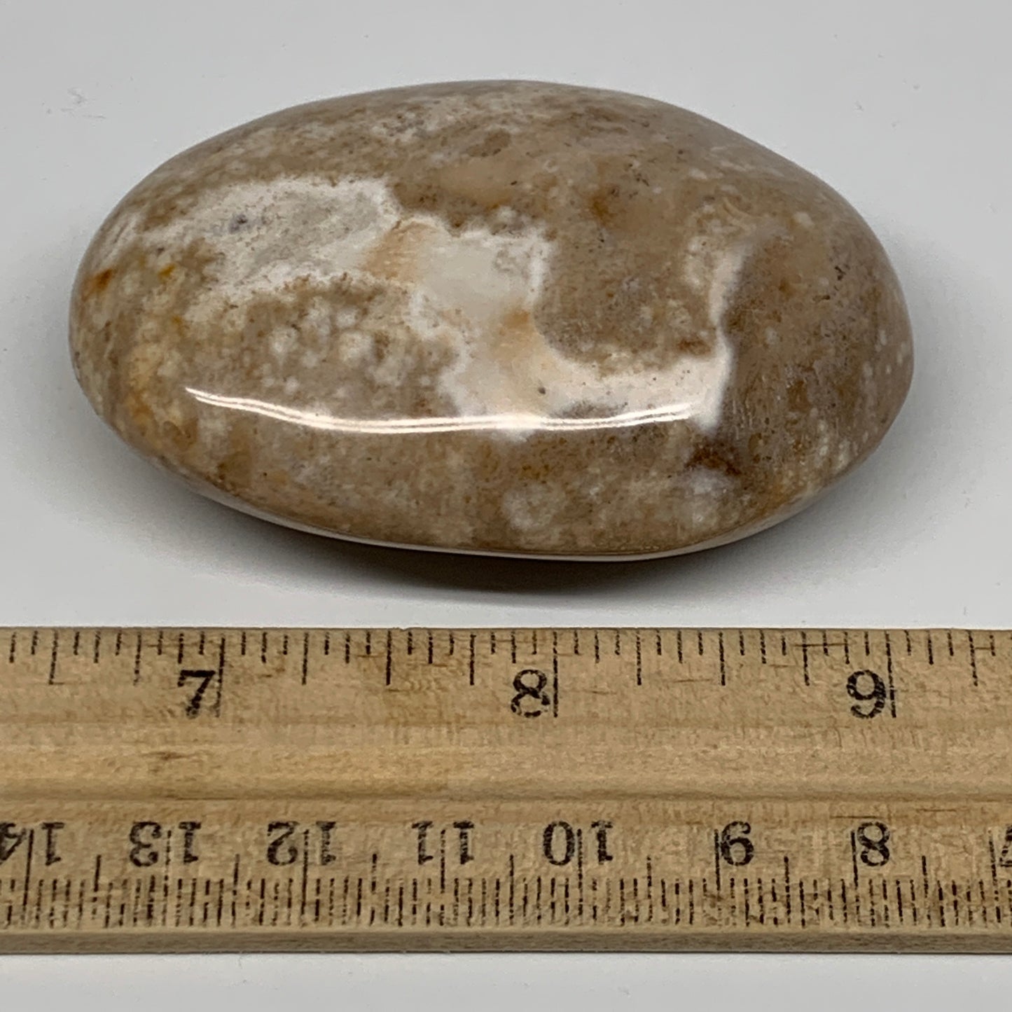 89g, 2.6"x1.8"x1", Natural Black Opal Crystal PalmStone Polished Reiki,B9679