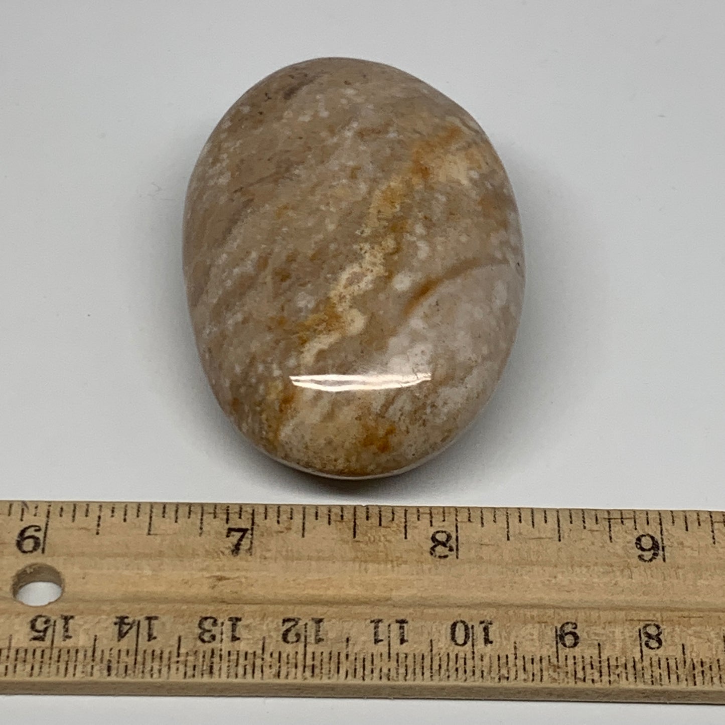 89g, 2.6"x1.8"x1", Natural Black Opal Crystal PalmStone Polished Reiki,B9679