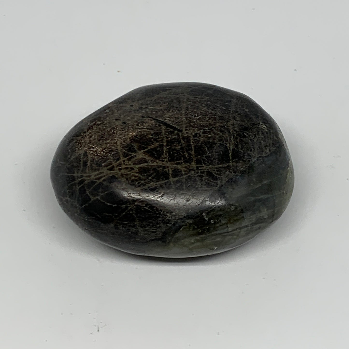 111.8g,2.1"x1.7"x1", Labradorite Palm-stone Tumbled Reiki @Madagascar,B17814