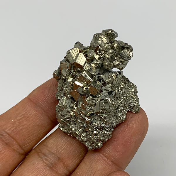 50.5g, 1.8"x1.4"x1", Natural Untreated Pyrite Cluster Mineral Specimens,B19374