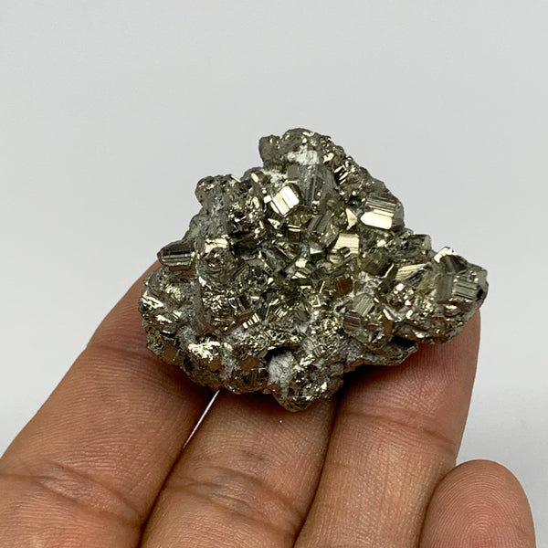 48.5g, 1.6"x1.4"x1.2", Natural Untreated Pyrite Cluster Mineral Specimens,B19376
