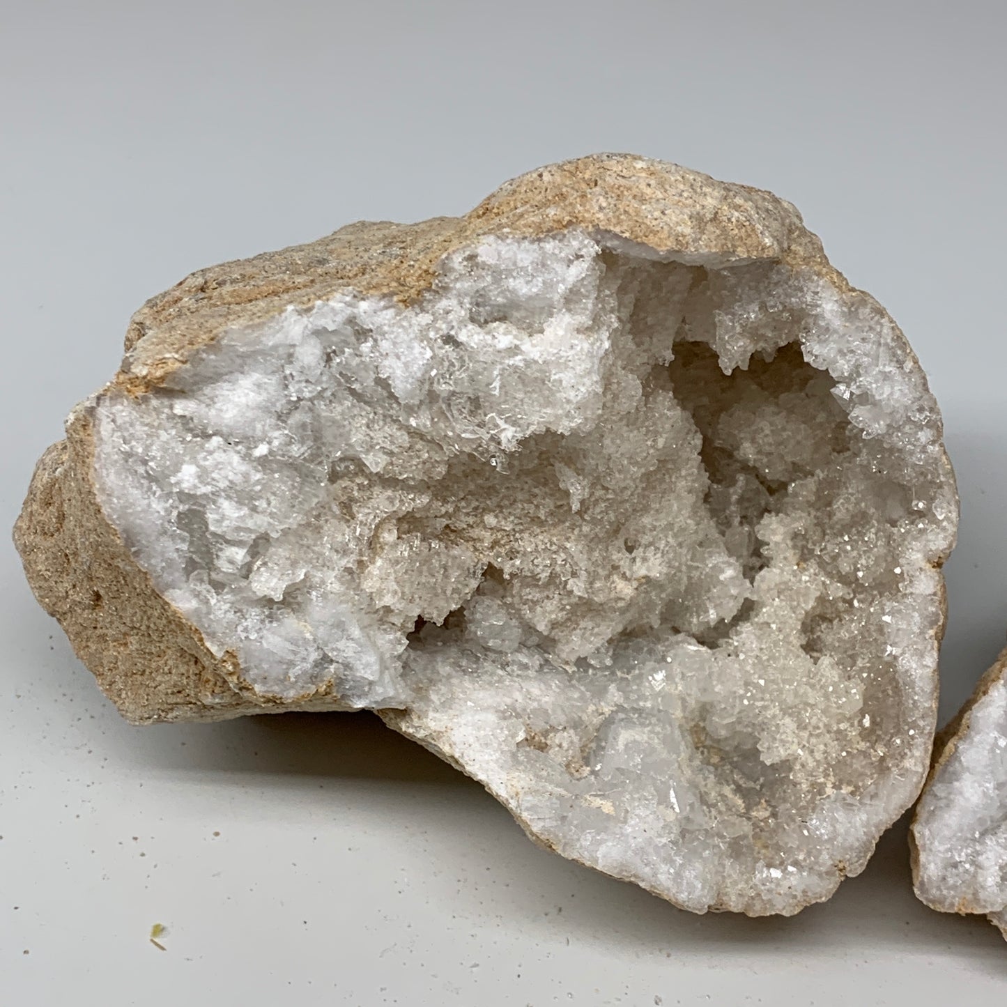 3.46Lbs,6.25"x5.1"x3.8", 1 Pair, Natural Quartz Geodes Sculpture @Morocco,B10516