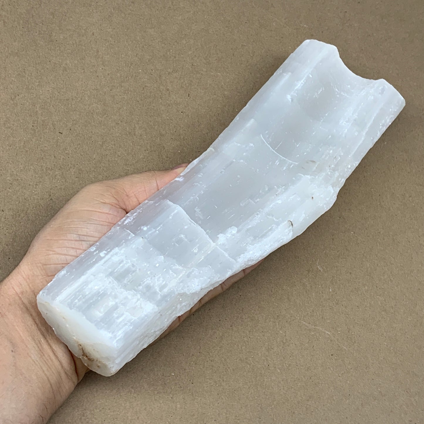 872g, 10.25"x2.9"x1.6", Rough Solid Selenite Crystal Blade Sticks @Morroco,B1215