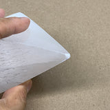 283g, 3.4"x2.4" White Selenite/Satin Spar Pyramid Crystal @Morocco, B24177