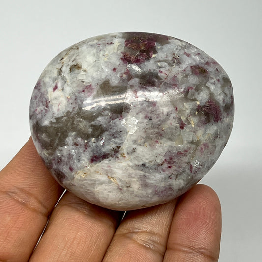 106.3g,2.3"x2"x1.1" Tourmaline Rubellite Palm-Stone Reiki @Madagascar,B21957