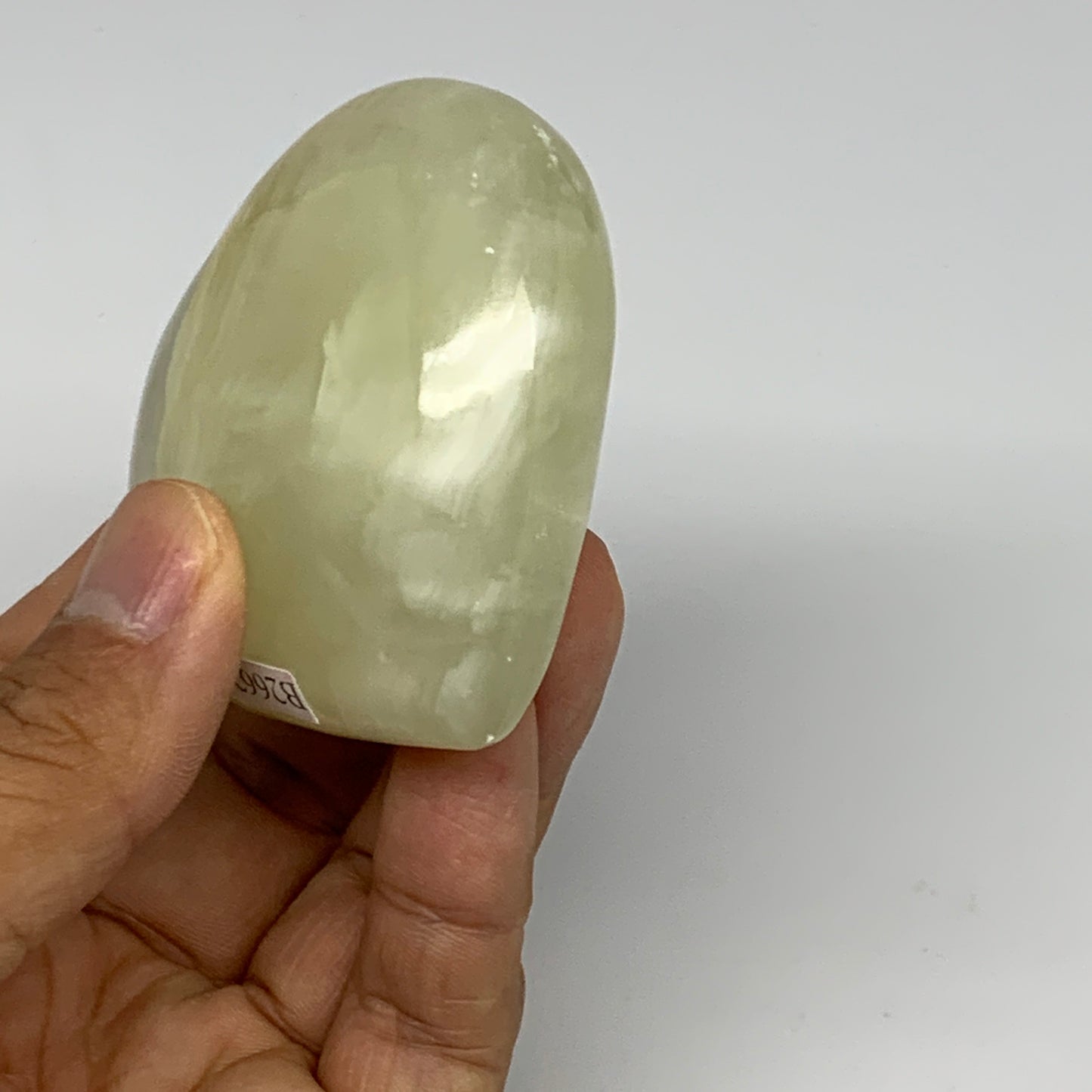 154.7g, 2.4"x2.6"x1.1" Natural Green Onyx Heart Polished Healing Crystal, B26620