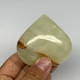 154.7g, 2.4"x2.6"x1.1" Natural Green Onyx Heart Polished Healing Crystal, B26620