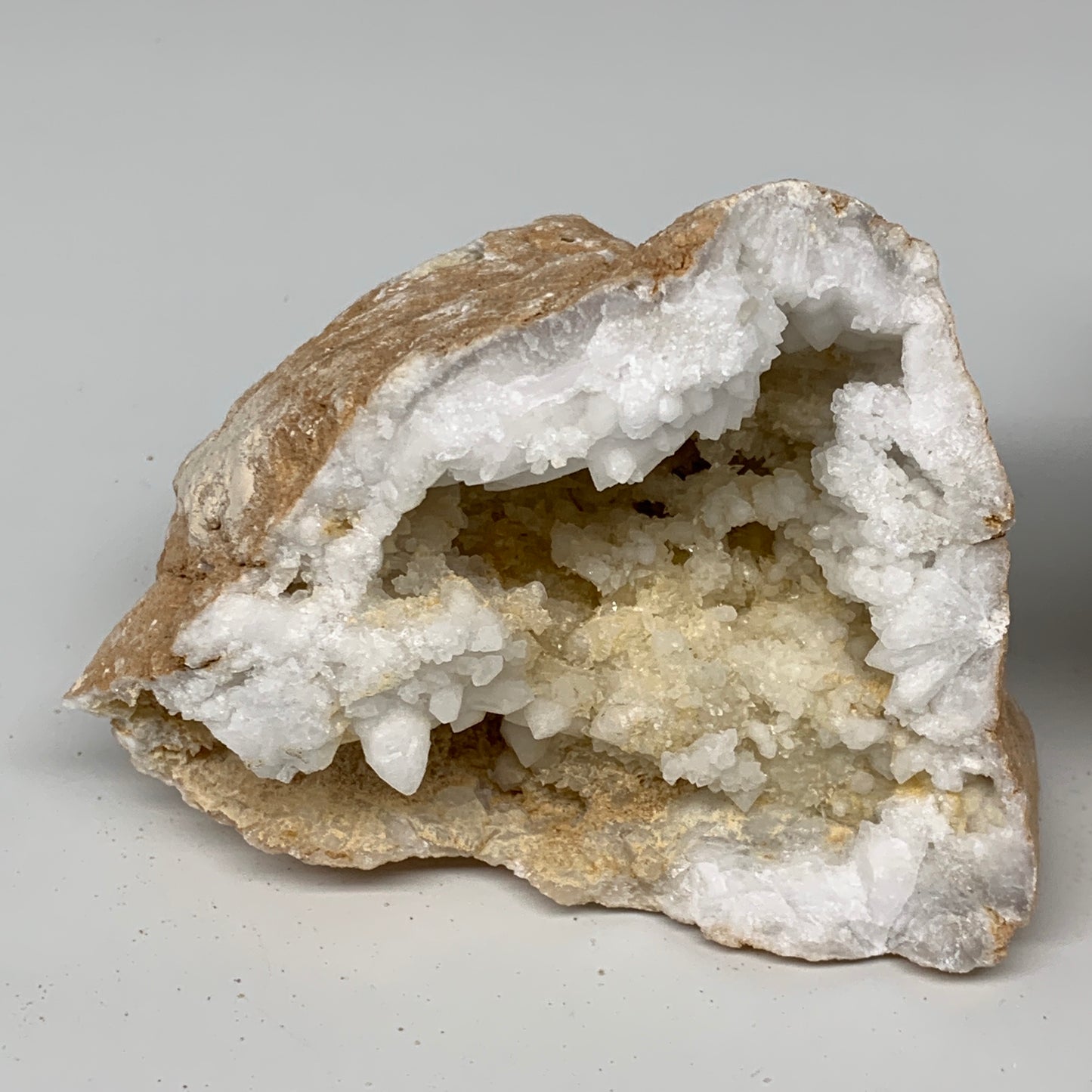 2.68Lbs,5.9"x4.7"x3.4", 1 Pair, Natural Quartz Geodes Sculpture @Morocco,B10519