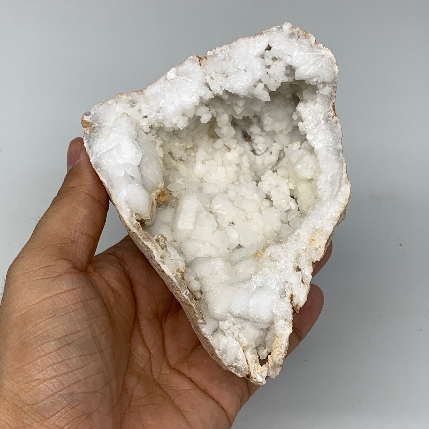 2.68Lbs,5.9"x4.7"x3.4", 1 Pair, Natural Quartz Geodes Sculpture @Morocco,B10519