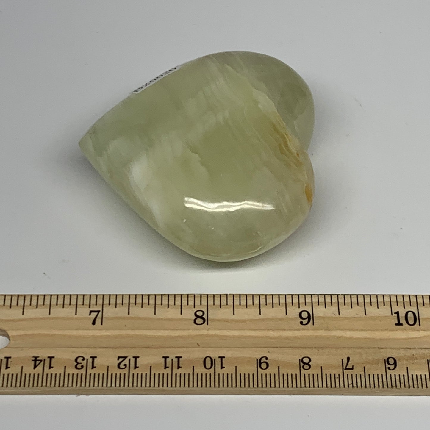 154.7g, 2.4"x2.6"x1.1" Natural Green Onyx Heart Polished Healing Crystal, B26620