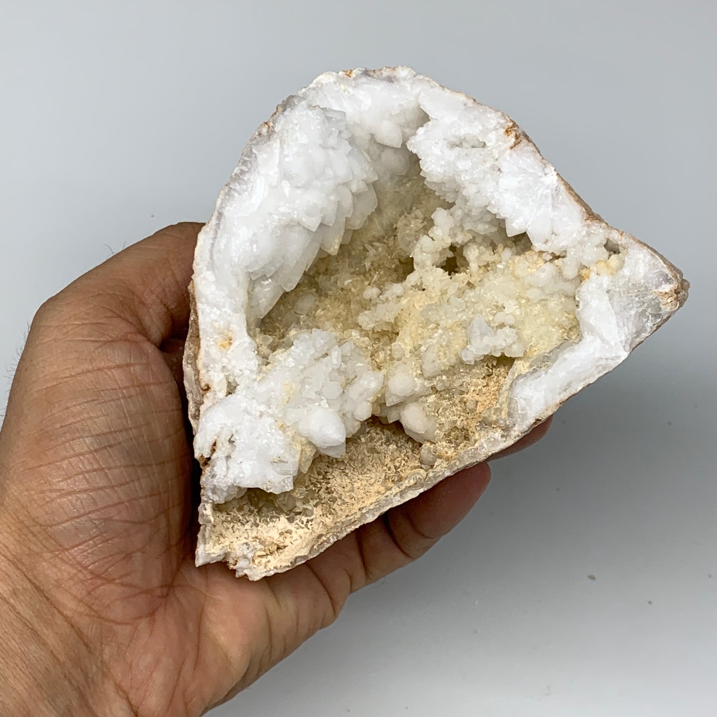 2.68Lbs,5.9"x4.7"x3.4", 1 Pair, Natural Quartz Geodes Sculpture @Morocco,B10519