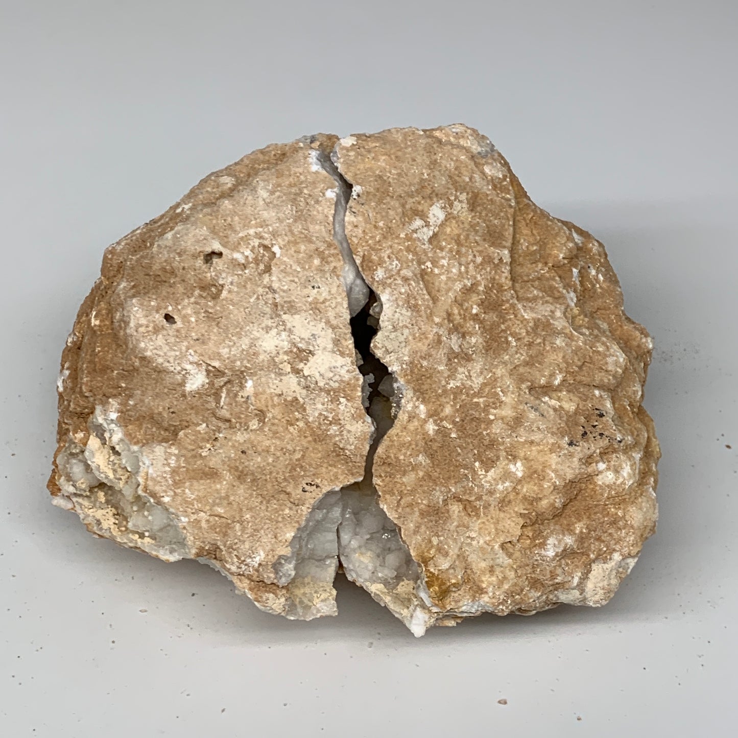 2.68Lbs,5.9"x4.7"x3.4", 1 Pair, Natural Quartz Geodes Sculpture @Morocco,B10519