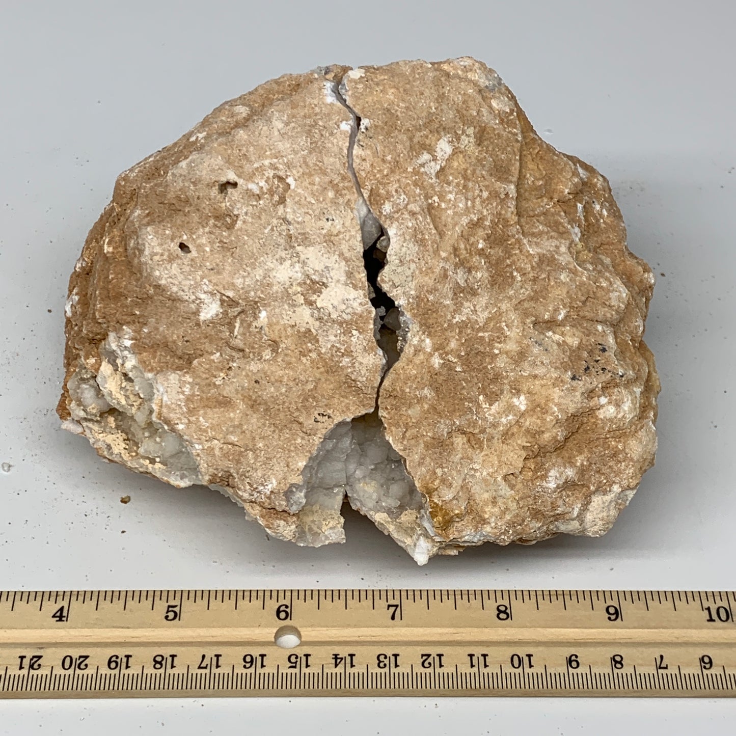 2.68Lbs,5.9"x4.7"x3.4", 1 Pair, Natural Quartz Geodes Sculpture @Morocco,B10519