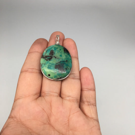 19.6g, Wire Wrapped Sonora Sunset Chrysocolla Cuprite Cabochon @Mexico,SC509