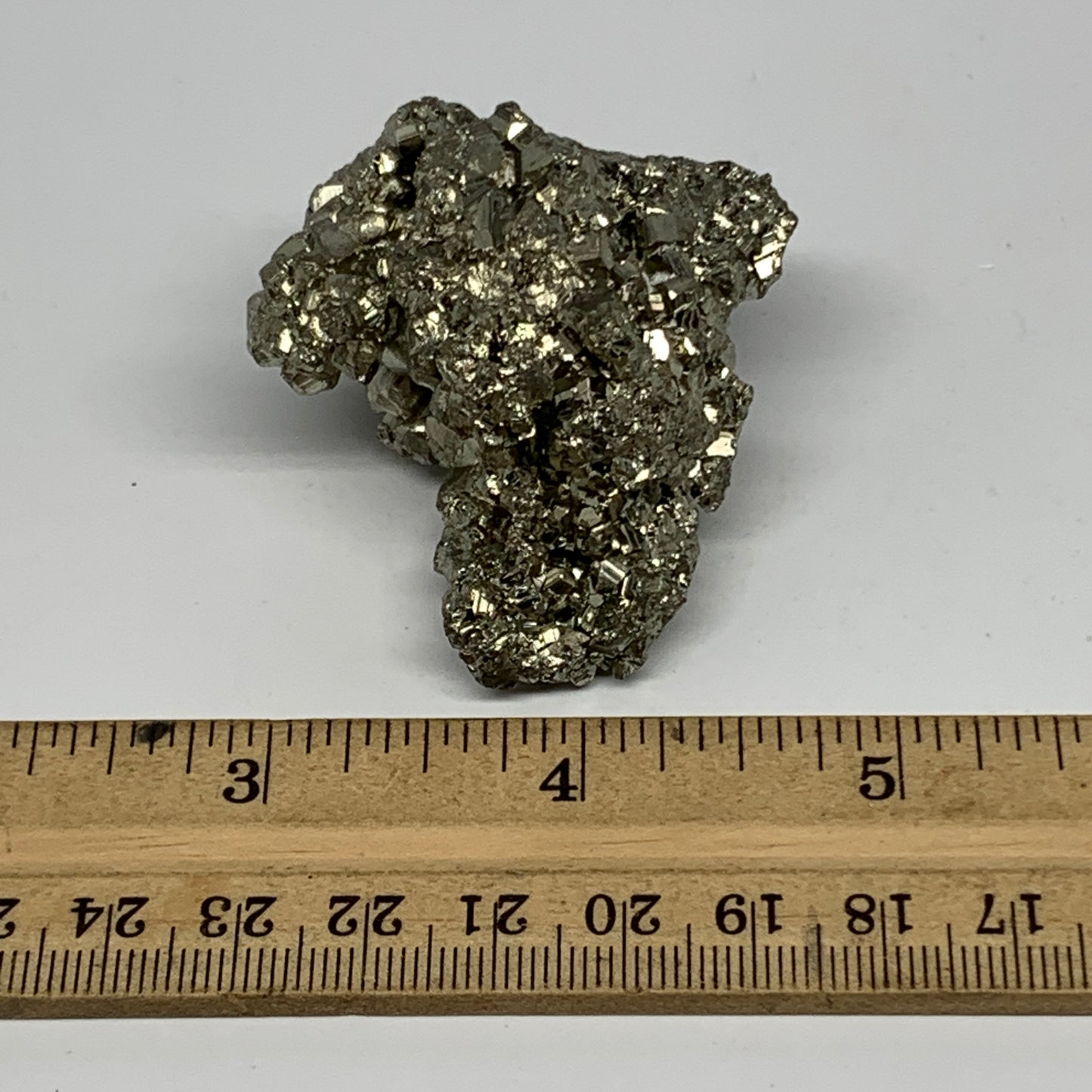 91.1g, 2.1"x1.9"x1.3", Natural Untreated Pyrite Cluster Mineral Specimens,B19383