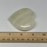 110.7g, 2.4"x2.6"x0.8" Natural Green Onyx Heart Polished Healing Crystal, B26623