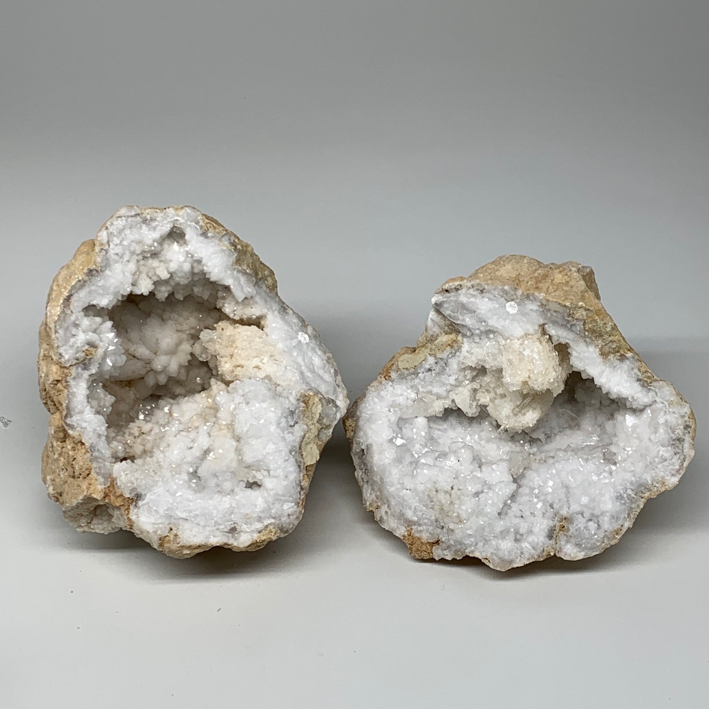 6Lbs,6.5"x6"x5.6", 1 Pair, Natural Quartz Geodes Sculpture @Morocco,B10523