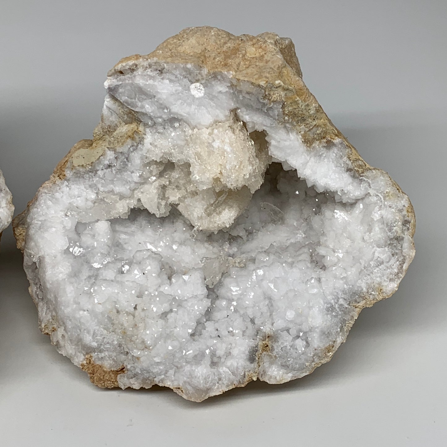 6Lbs,6.5"x6"x5.6", 1 Pair, Natural Quartz Geodes Sculpture @Morocco,B10523
